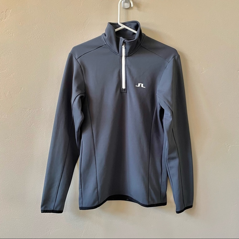 MENS J LINDENBERG 1/4 ZIP ATHLETIC GOLF OUTDOORS FLEECE LINED TOP SWEATER SZ S
